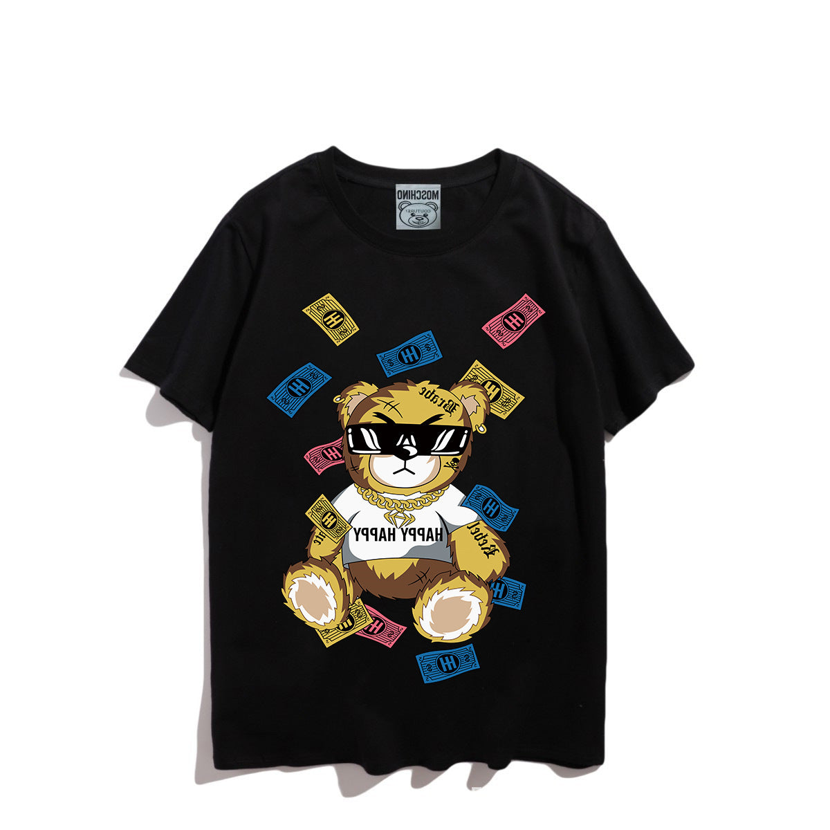 Moschino T-shirt Bear Printed Short-Sleeved T-shirt Couple Wear