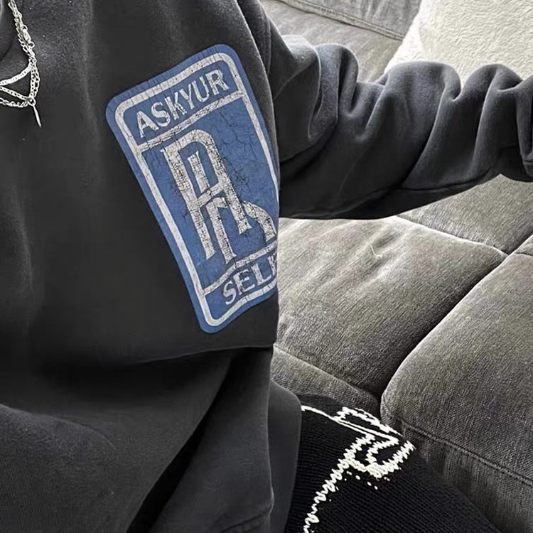 Askyurself Hoodie Terry round Neck Sweater