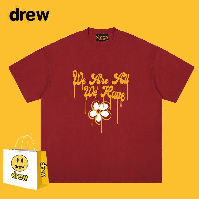Drew T-shirts Short Sleeve Letter Print