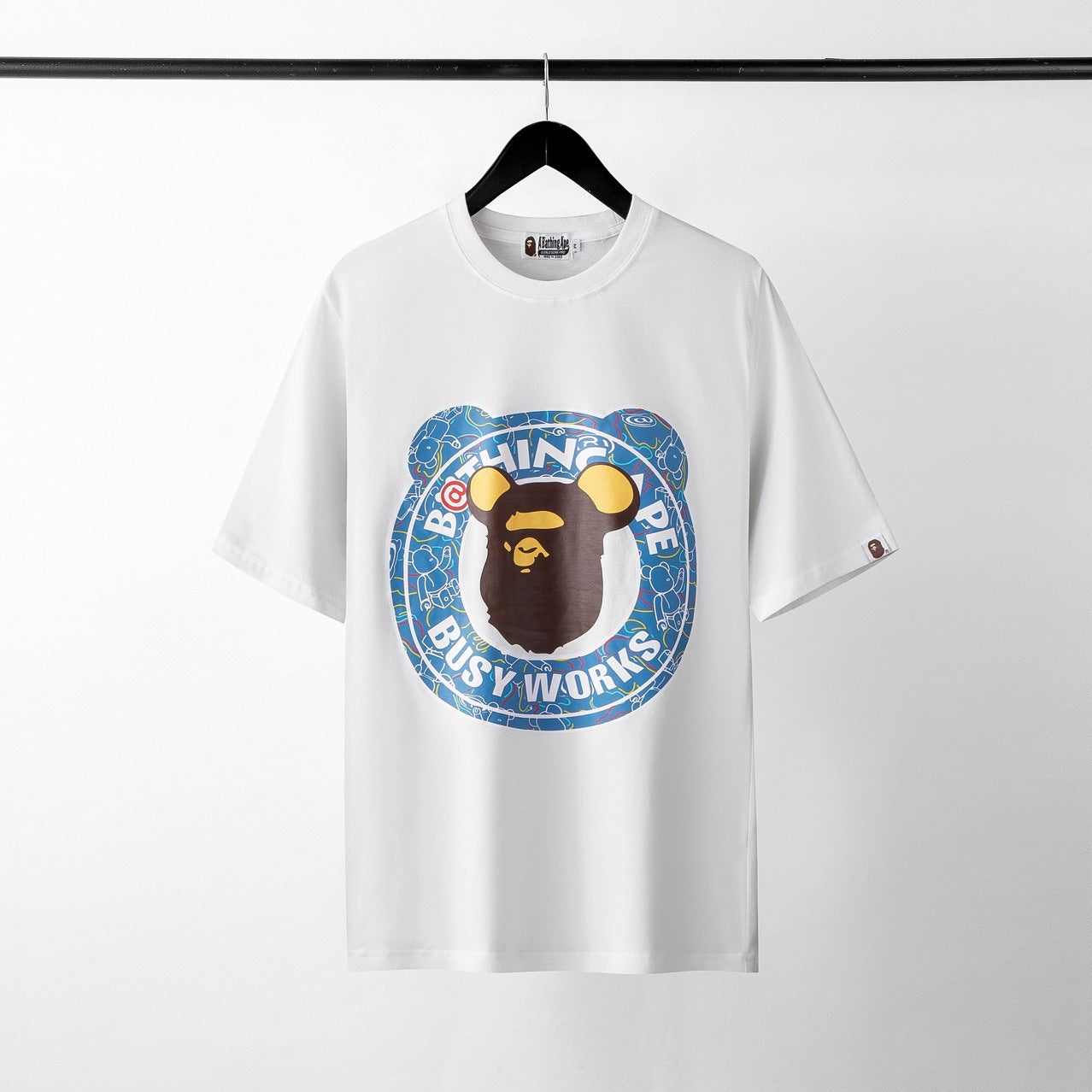 Bape Bearbrick T-Shirt Summer Camouflage J Classic Ape Pattern Short Sleeve