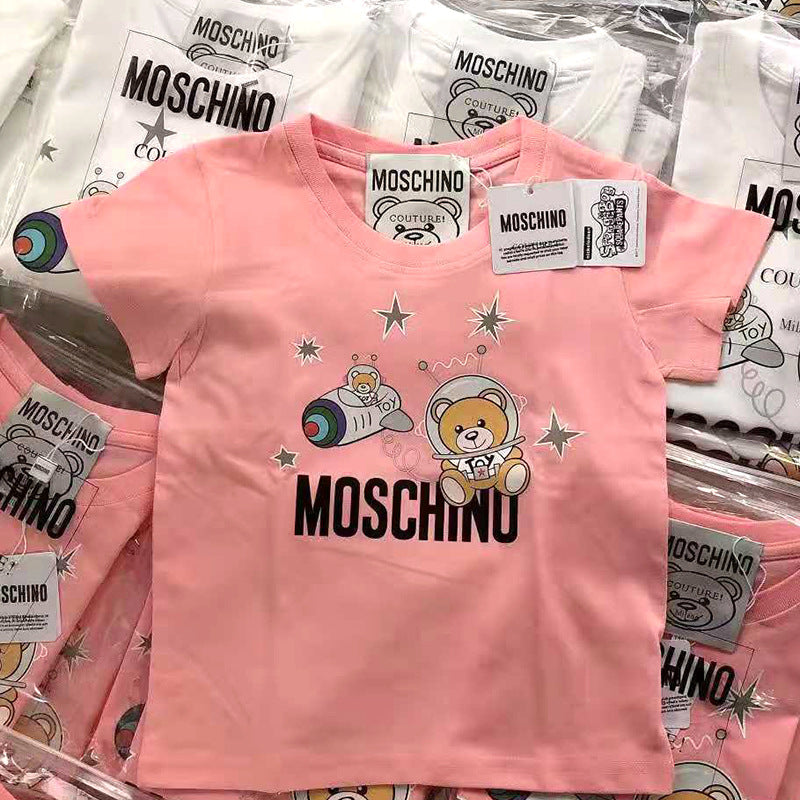 Moschino T-shirt Bear Short-Sleeved T-shirt For Men And Women
