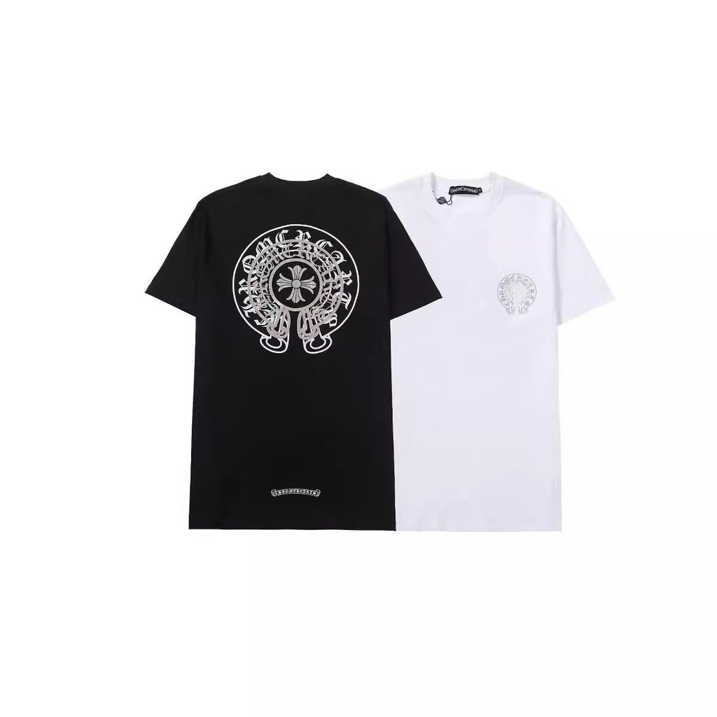 CHH Chrome Heart T Shirts Crowe Fashion ins Ghost 3D Printing Pure T-Shirt Summer