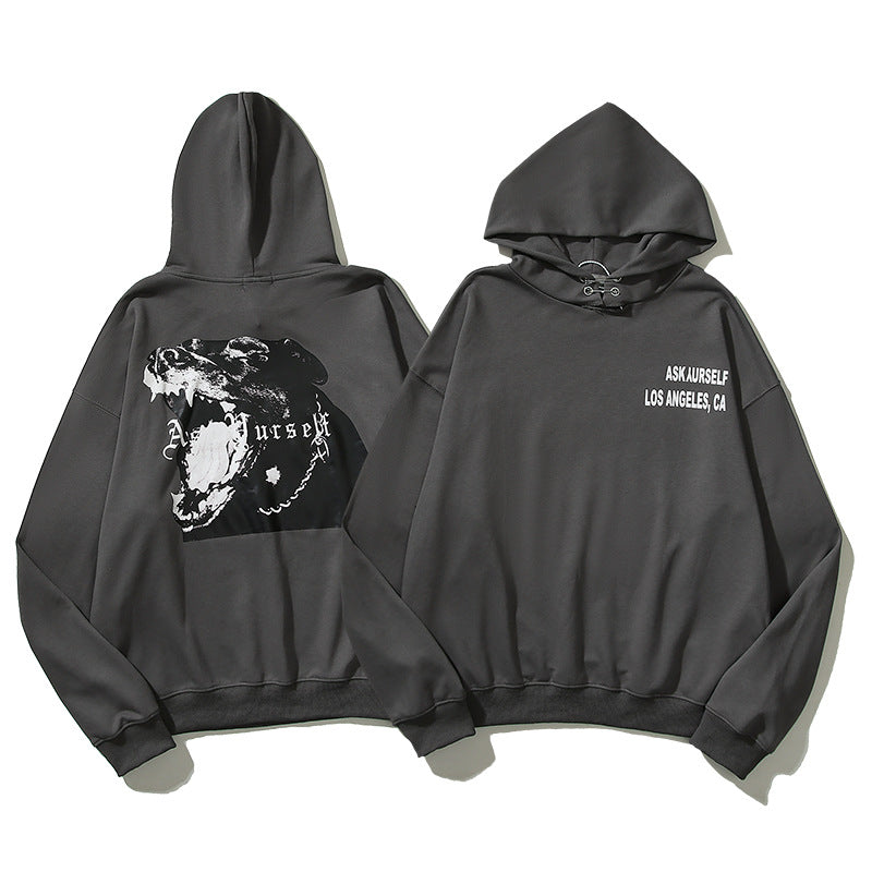 Askyurself Hoodie Autumn Winter Retro Terry Hooded Sweater