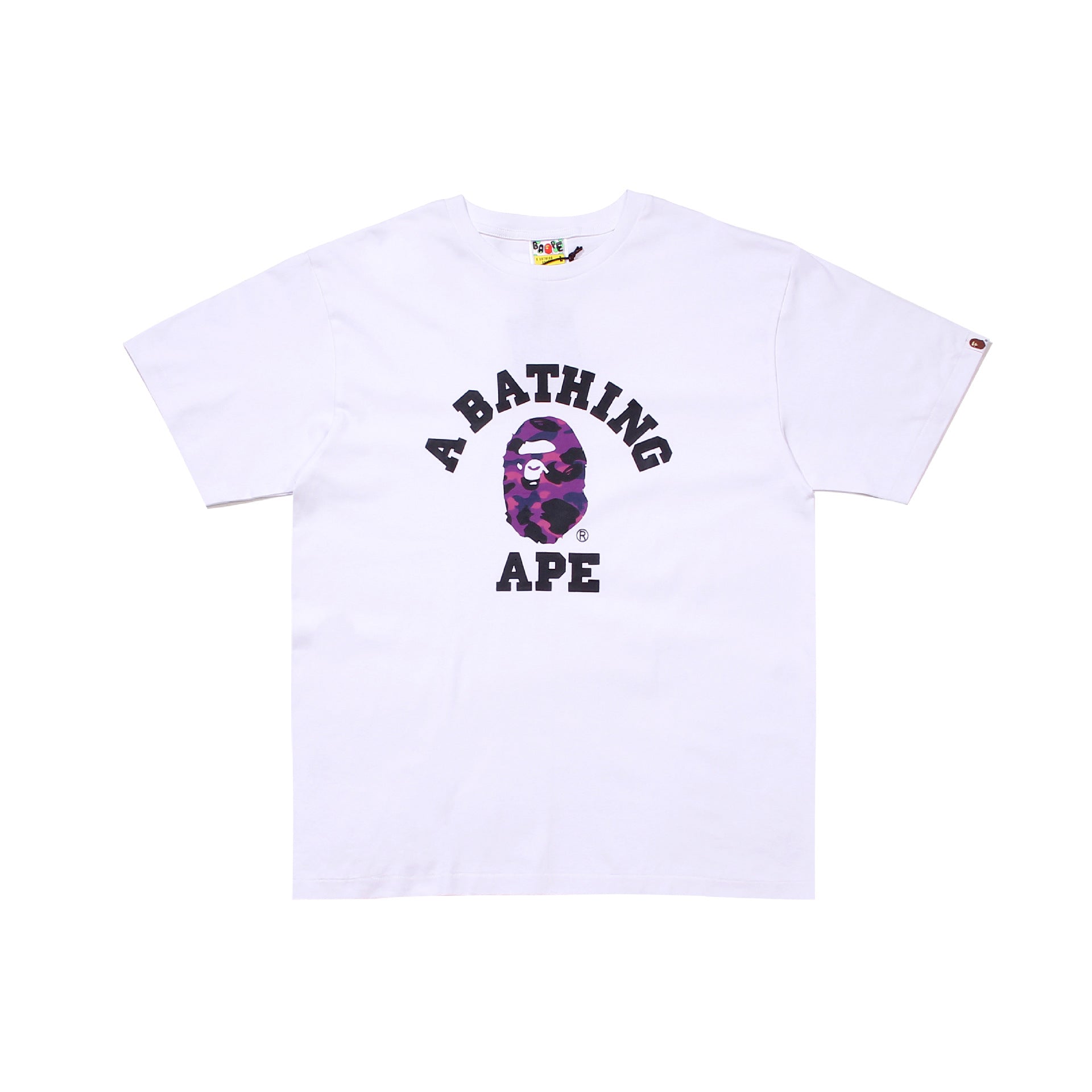 Bape Bearbrick T-Shirt Casual Letter Printed Round Neck Short Sleeve