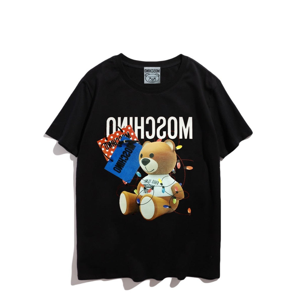 Moschino T-shirt Teddy Bear Pattern Quick-Drying Loose Short Sleeve