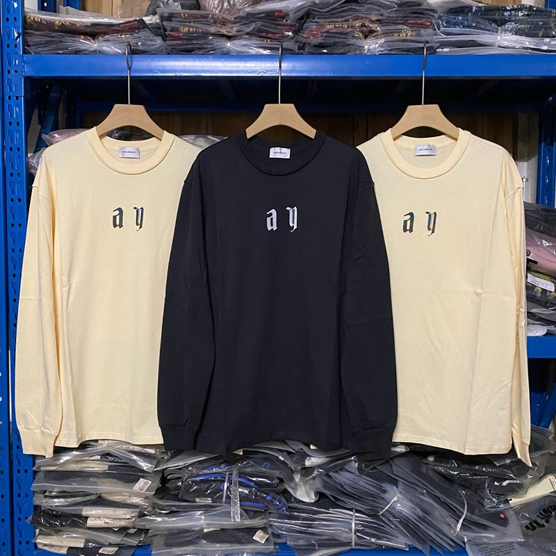 Askyurself T-shirts Casual Loose Long Sleeve T-shirt for Men