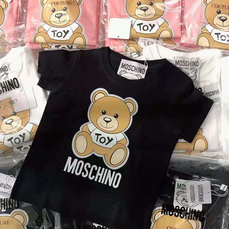 Moschino T-shirt Bear Short-Sleeved T-shirt For Men And Women
