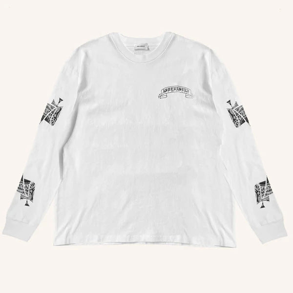 Askyurself T-shirts Letter Loose Men's and Women's Long Sleeves T-shirt