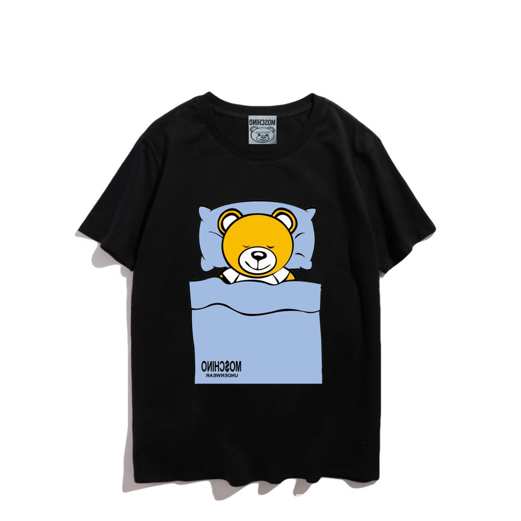 Moschino T-shirt Bear Printed Short-Sleeved T-shirt Couple Wear
