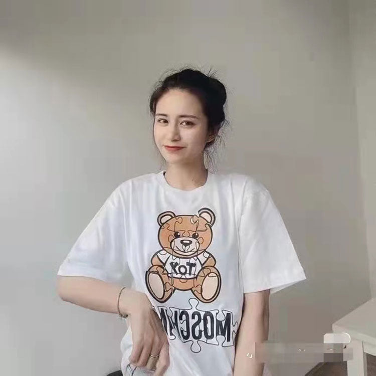 Moschino T-shirt Loose Leisure Sports Short Sleeve