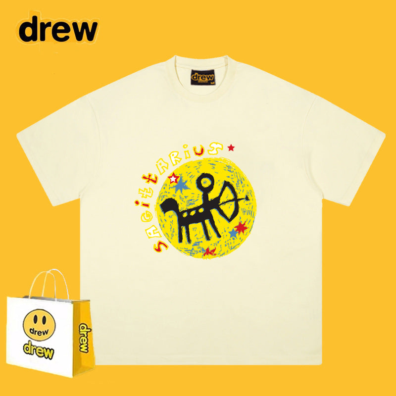 Drew T-shirts Drew Short Sleeve Smiley Face Spring and Summer