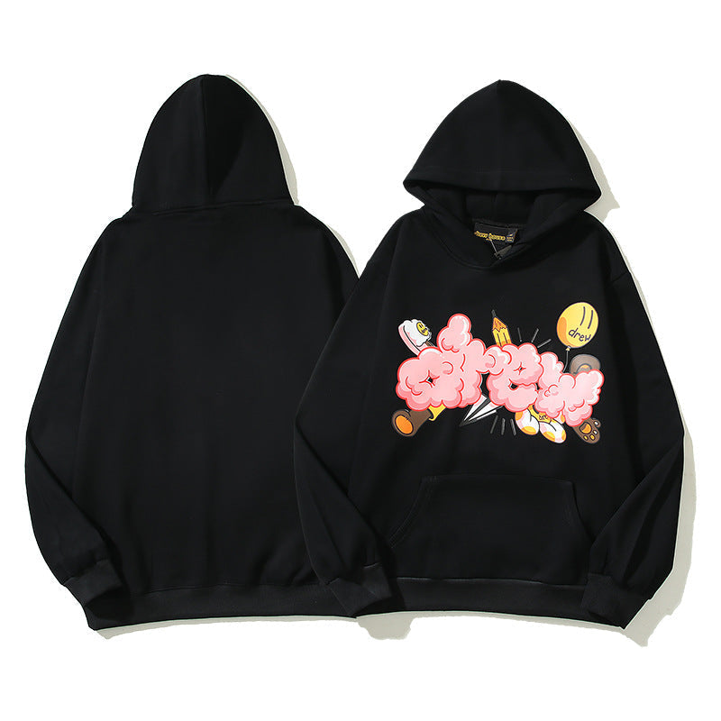 Drew House Hoodie Unisex Loose Casual Fleece Hoodie