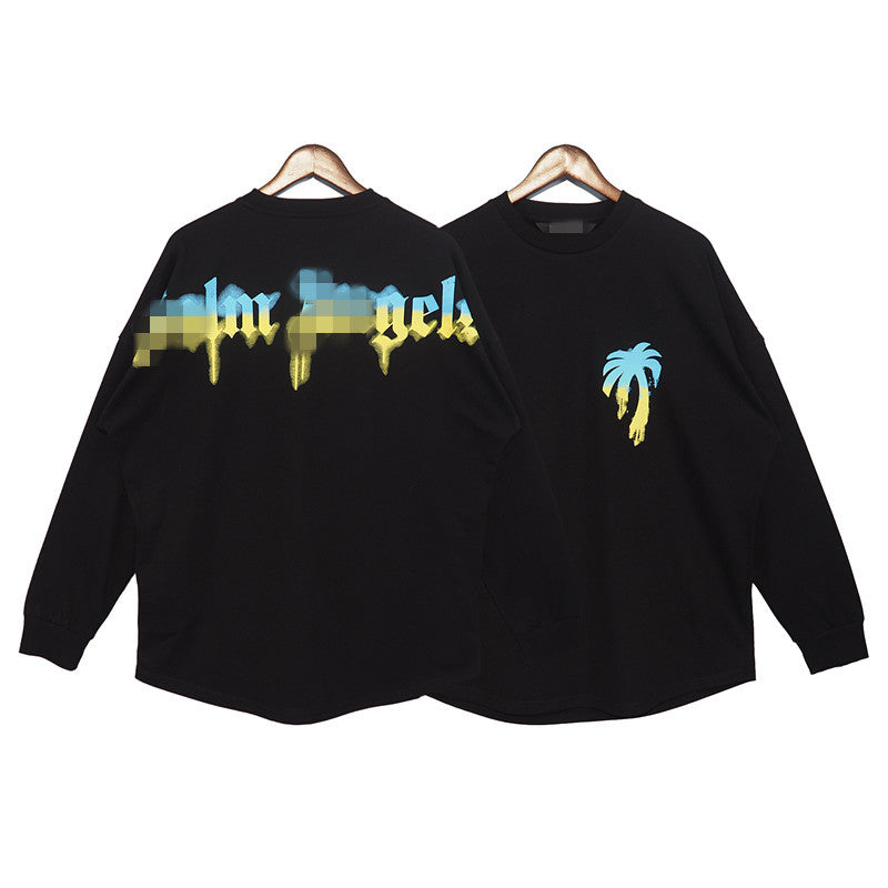 Palm Angle Sweatshirt Palm Angels Graffiti Letter Long Sleeve T-shirt Men and Women High Street Couple