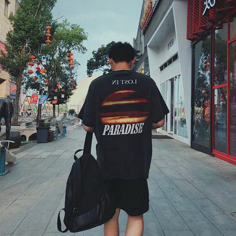 Askyurself T-shirts 3M Reflective Letter Crew Neck Short Sleeve T-shirt