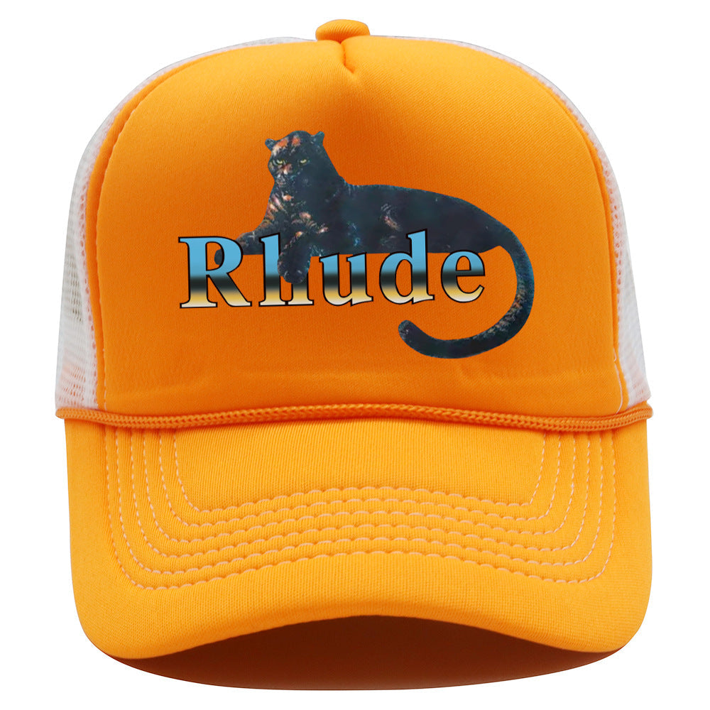 Rhude Hat Mesh Cap Animal Print Mesh Baseball Cap