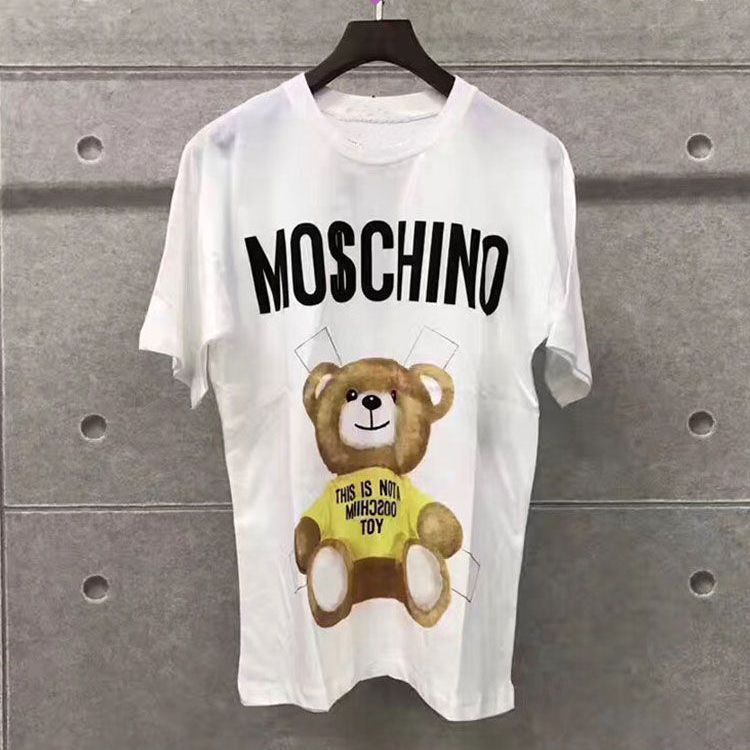 Moschino T-shirt Teddy Bear Printed Round Neck T-shirt