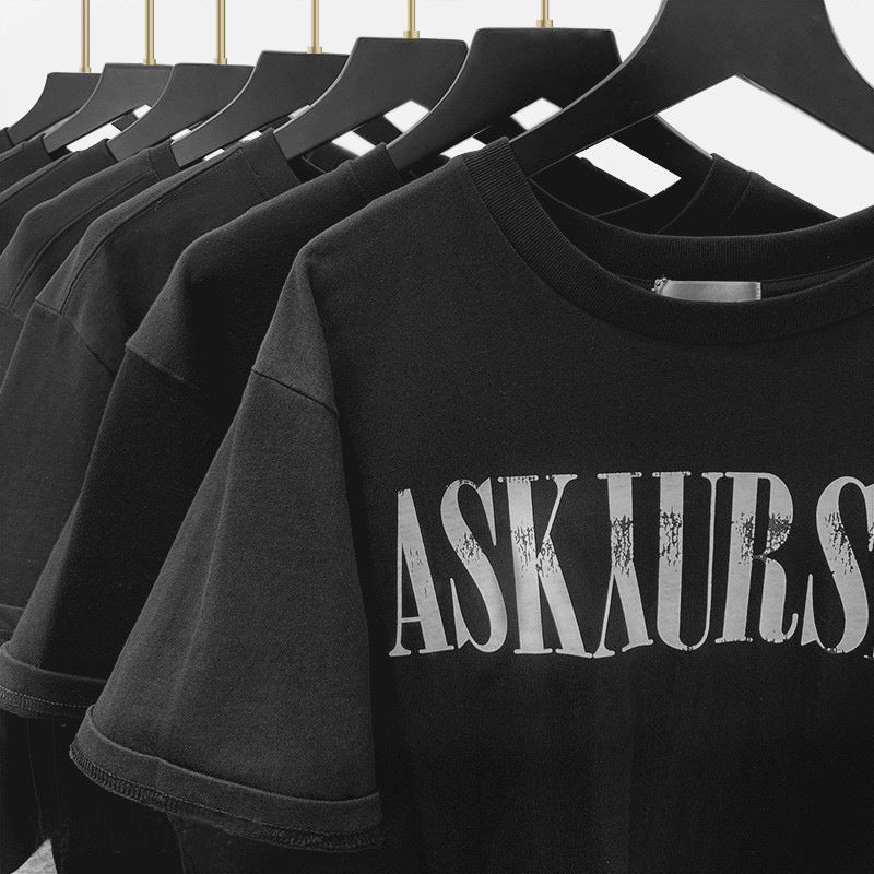 Askyurself T-shirts Logo Pattern Loose FogT-shirts Oversize VTG