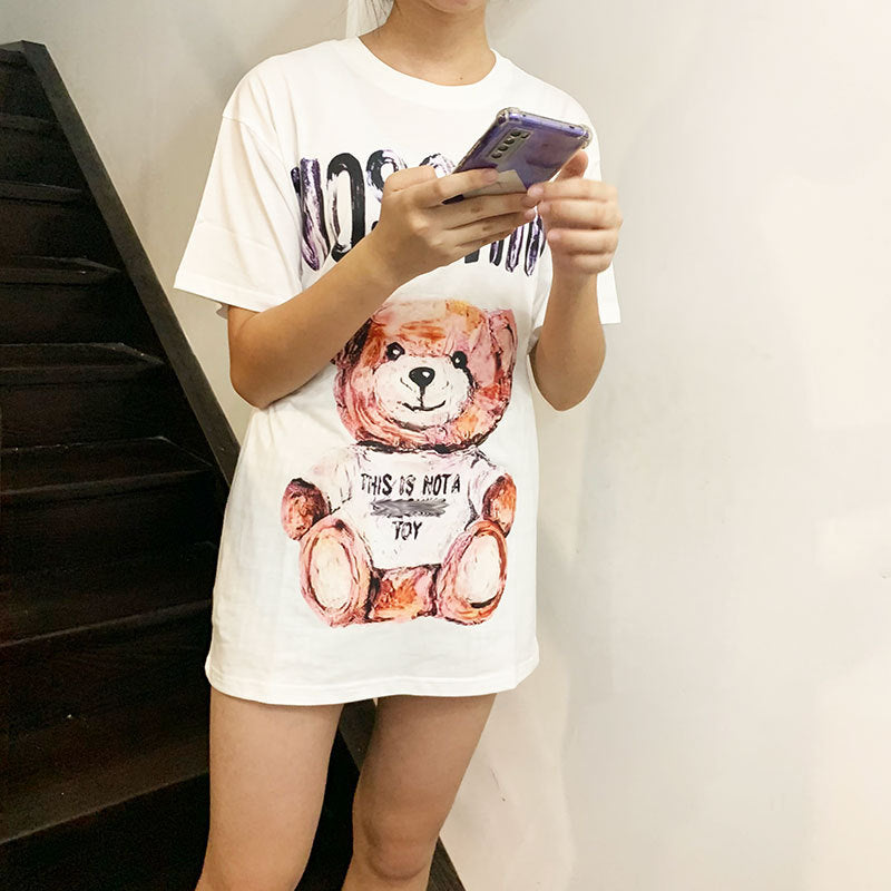 Moschino T-shirt Loose Round Neck T-shirt