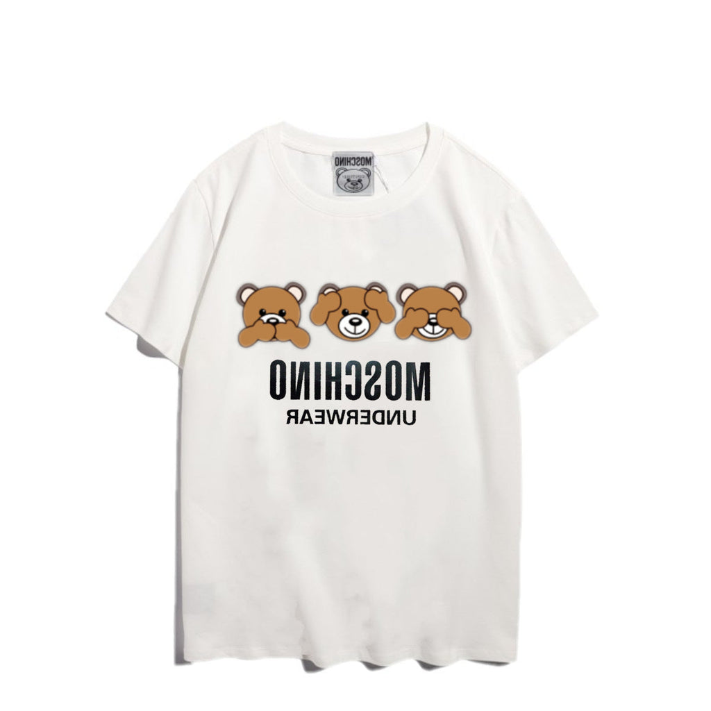 Moschino T-shirt Bear Printed Short-Sleeved T-shirt Couple Wear