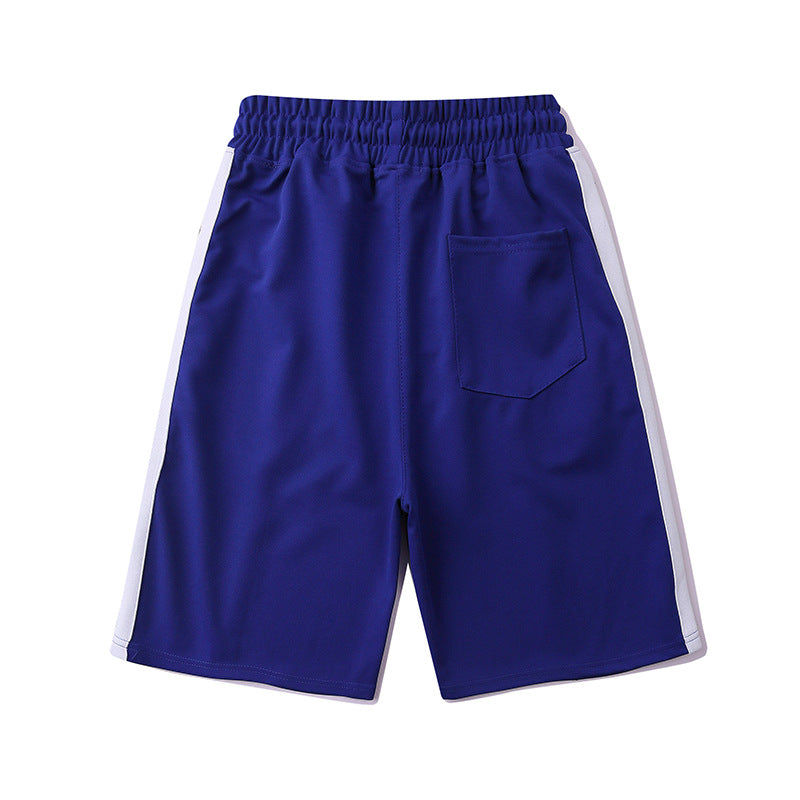 Palm Angle Shorts Palm Angels Striped Men and Women Couple Sports Casual Shorts Loose