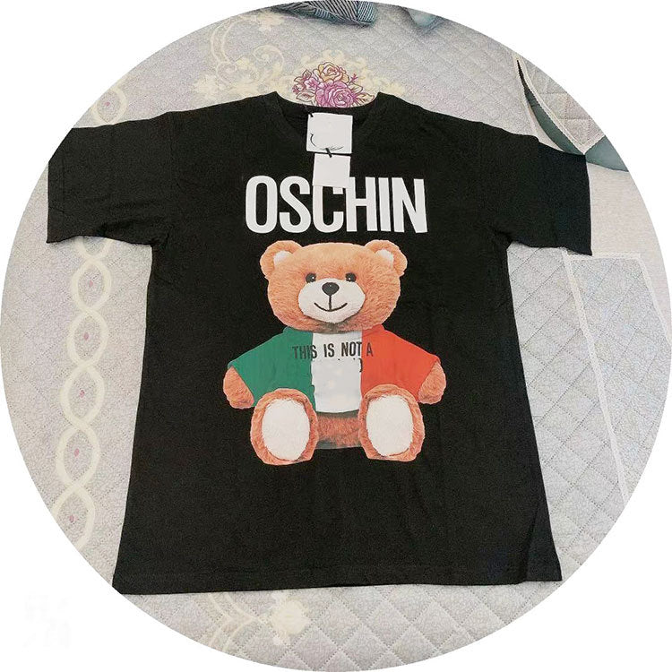 Moschino T-shirt Printed T-shirt Women Loose Casual Short-Sleeved Top