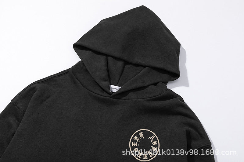 Askyurself Hoodie Retro American Casual High Street Loose