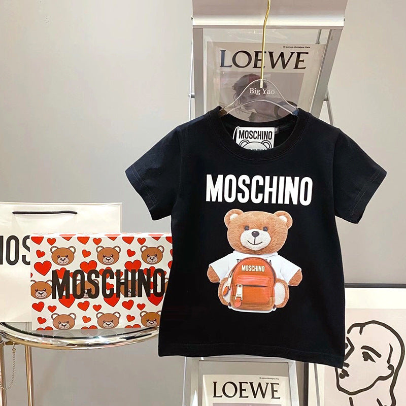 Moschino T-shirt Bear Short-Sleeved T-shirt For Men And Women