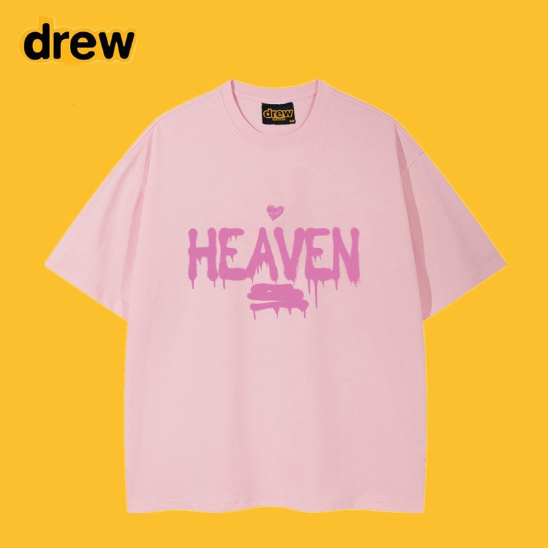 Drew T-shirts Smiley Face Letter Printing