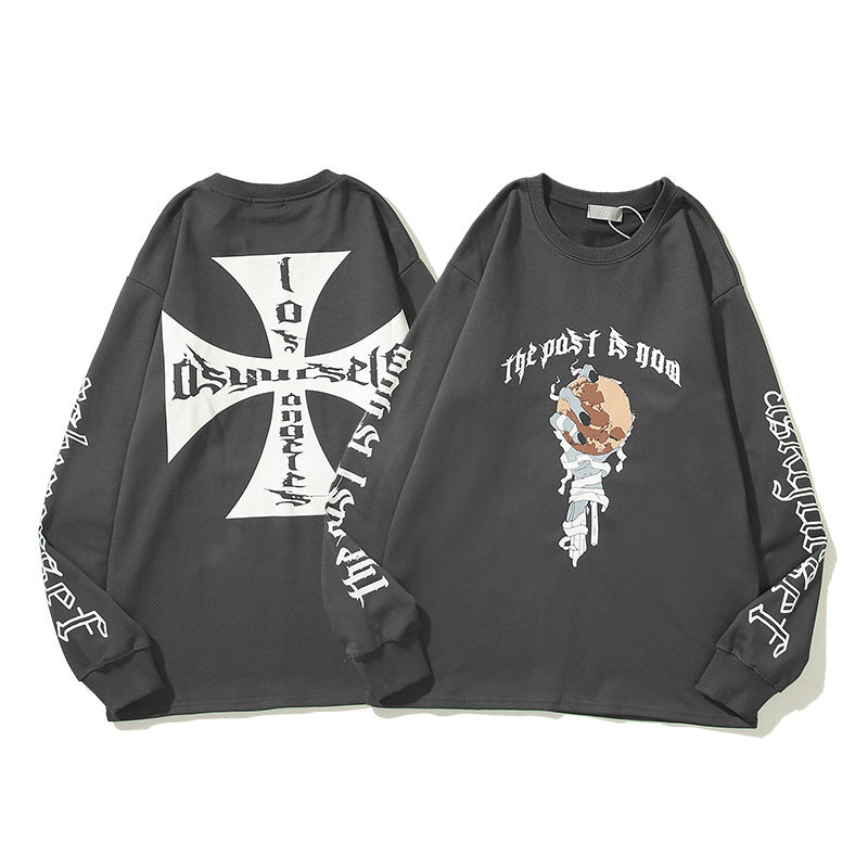 Askyurself T-shirts Big Talker Same Skull Hand Cross Sweater
