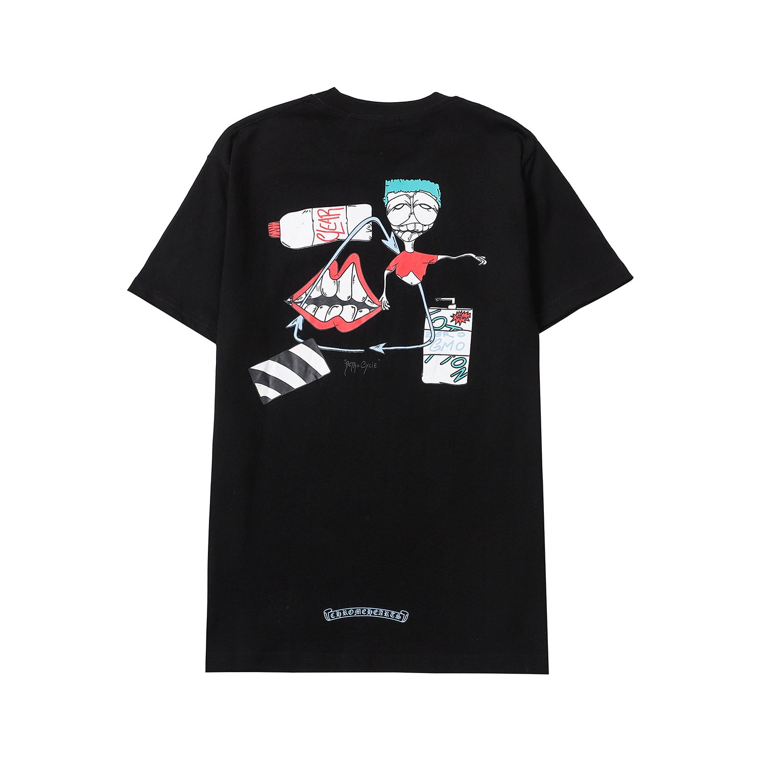 CHH Chrome Heart T Shirts Crowe Summer Short Sleeve Hip Hop Men's and Women's T-Shirts