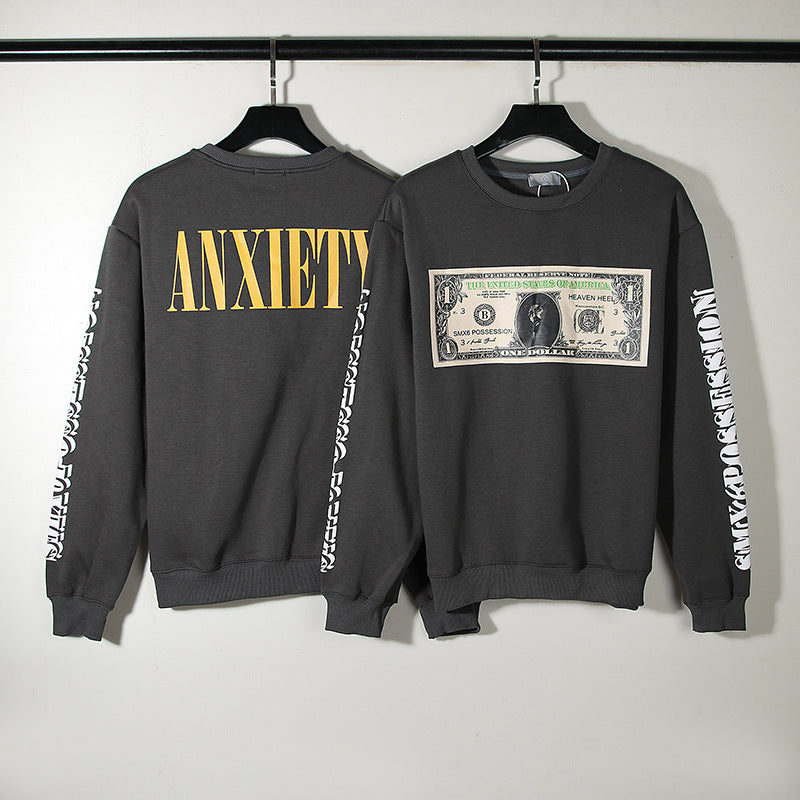 Askyurself Hoodie Autumn and Winter Printed Crew Neck Sweatshirt Fashion Casual