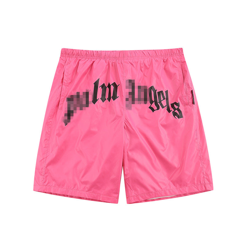 Palm Angle Shorts Palm Angels Letter Logo Casual Shorts Men's and Women's Sports Shorts