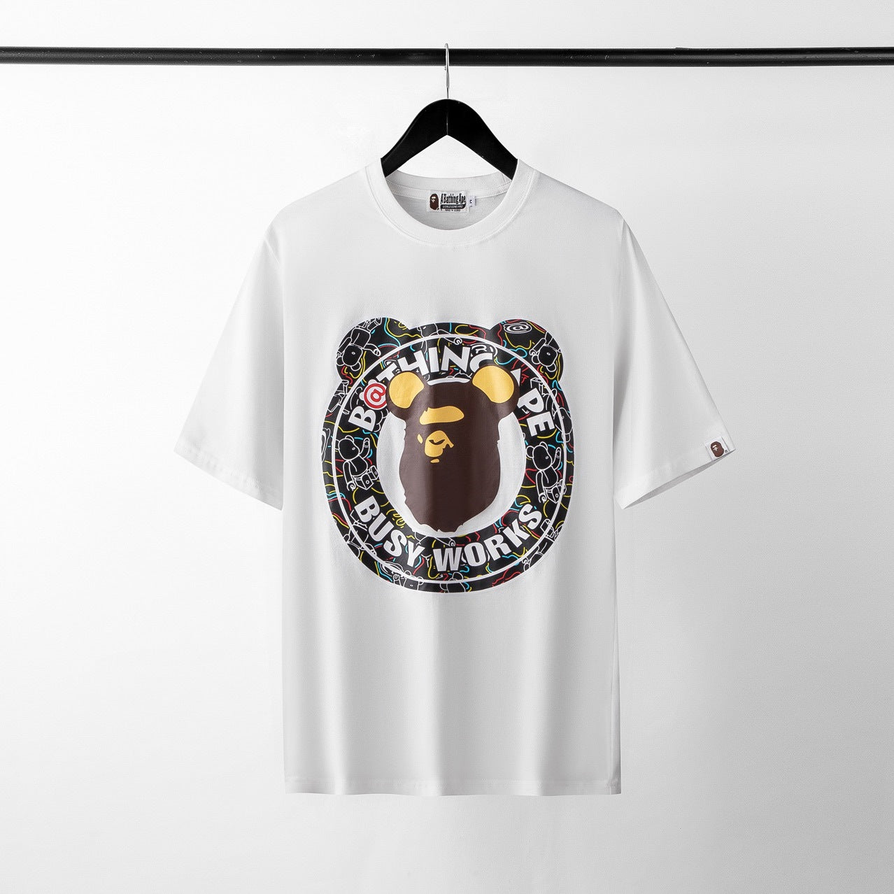 Bape Bearbrick T-Shirt Summer Camouflage J Classic Ape Pattern Short Sleeve