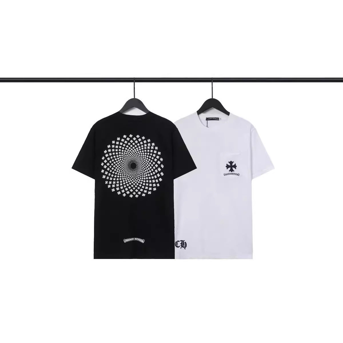 CHH Chrome Heart T Shirts Scroll Heart Gypsy Printed Crew Neck Short Sleeve T-Shirt