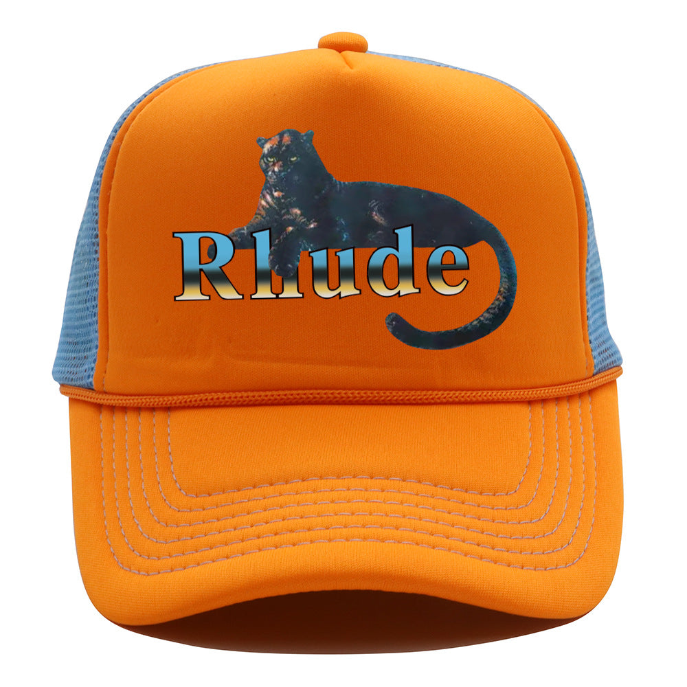 Rhude Hat Mesh Cap Animal Print Mesh Baseball Cap