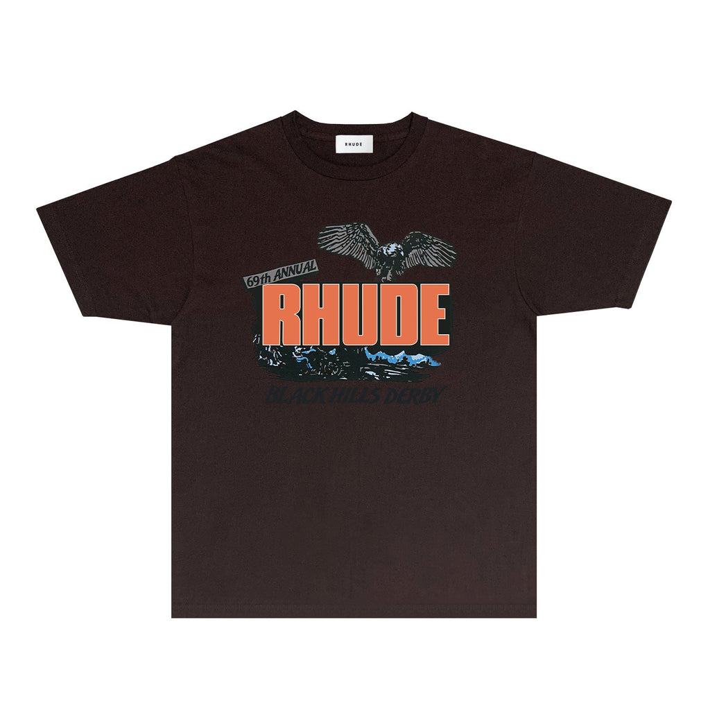 Rhude T-shirts Printed Trendy Pure Cotton