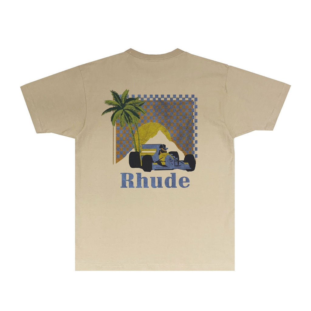 Rhude T-shirts Printed Trendy Pure Cotton