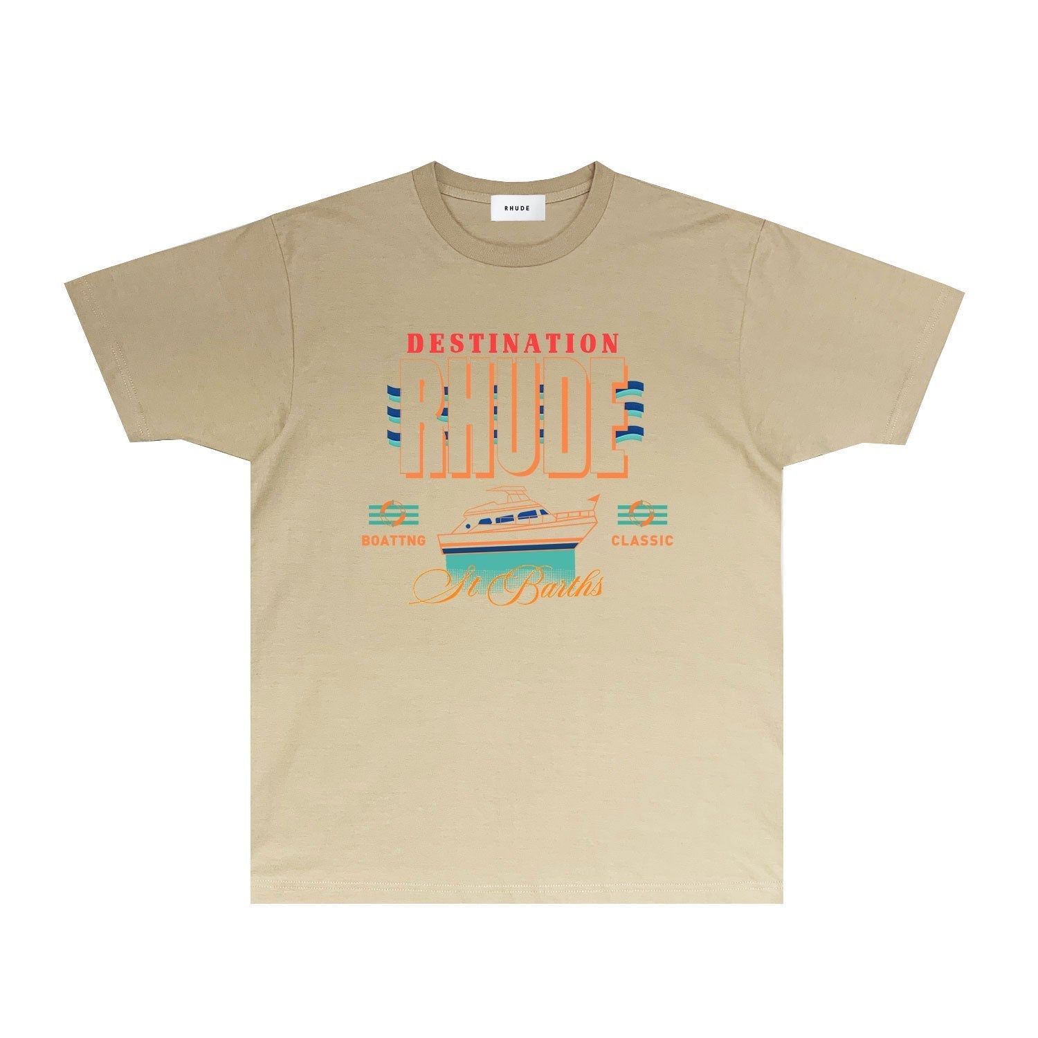 Rhude T-shirts Printed Trendy Pure Cotton