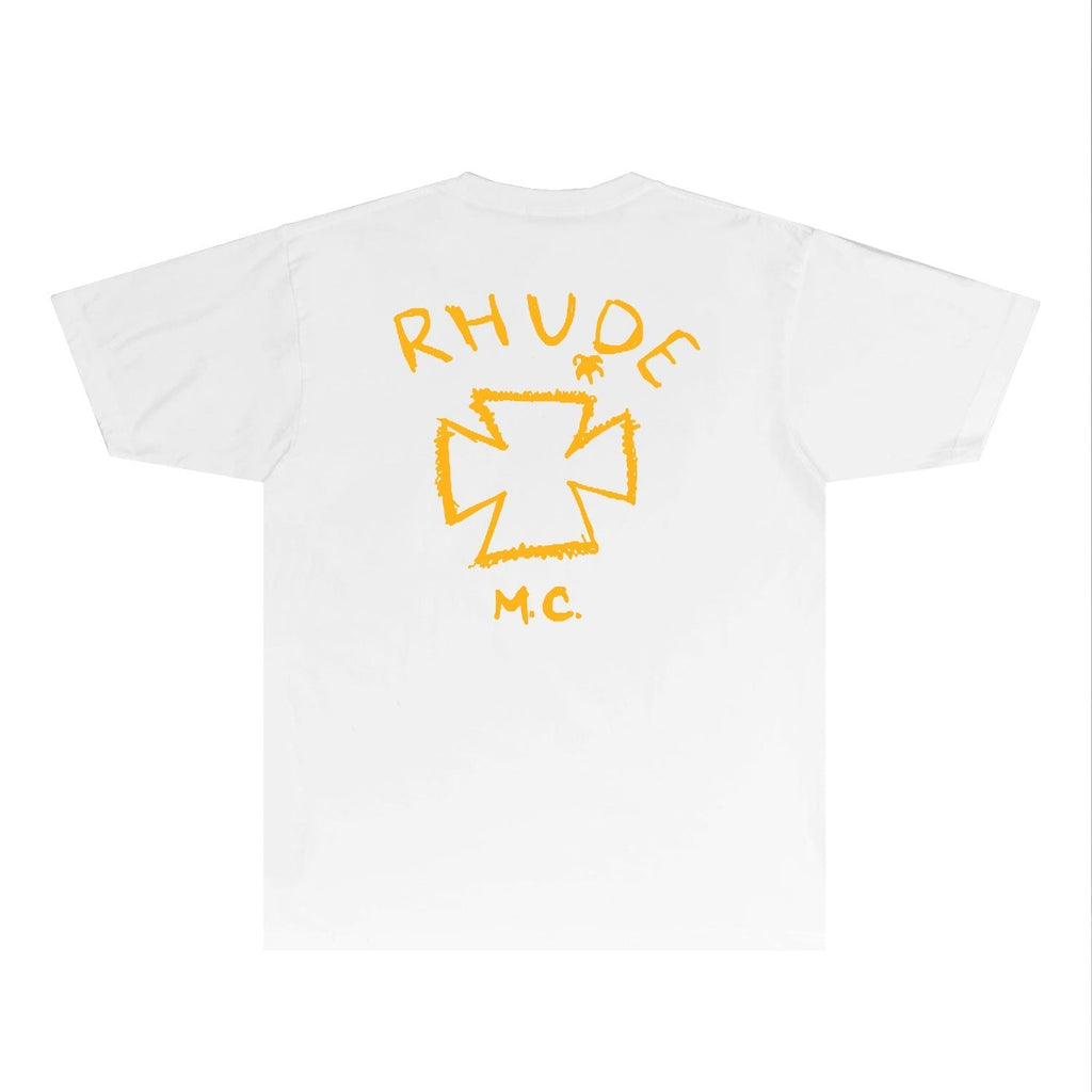Rhude T-shirts Printed Trendy Pure Cotton