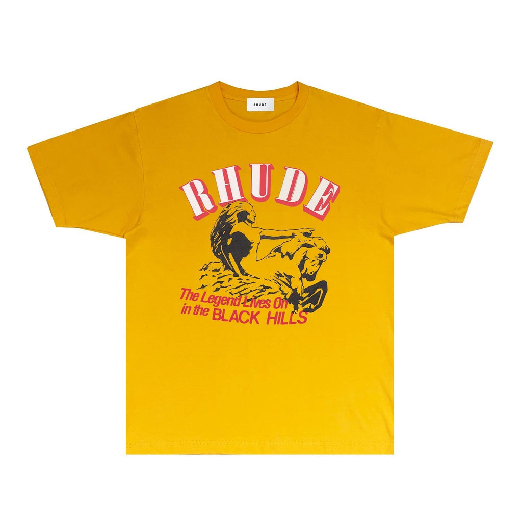 Rhude T-shirts Printed Trendy Pure Cotton