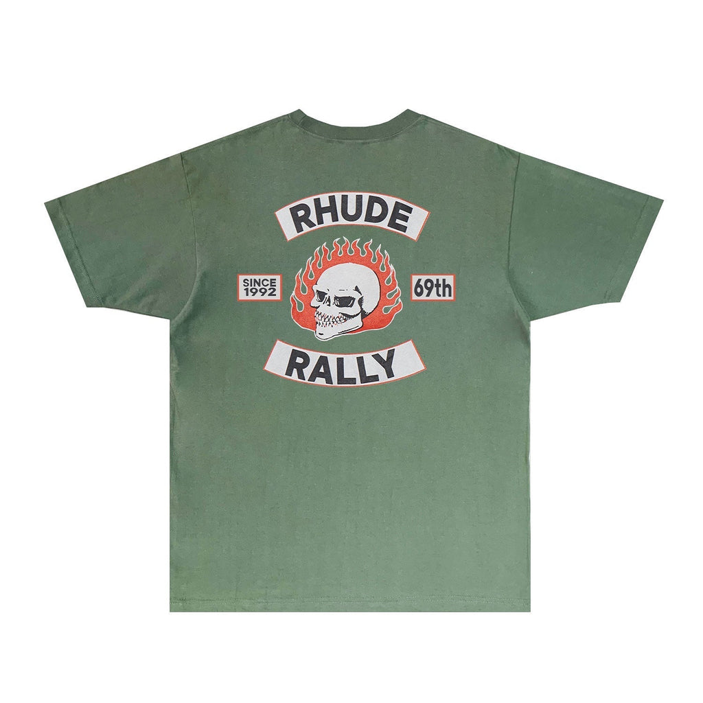 Rhude T-shirts Printed Trendy Pure Cotton