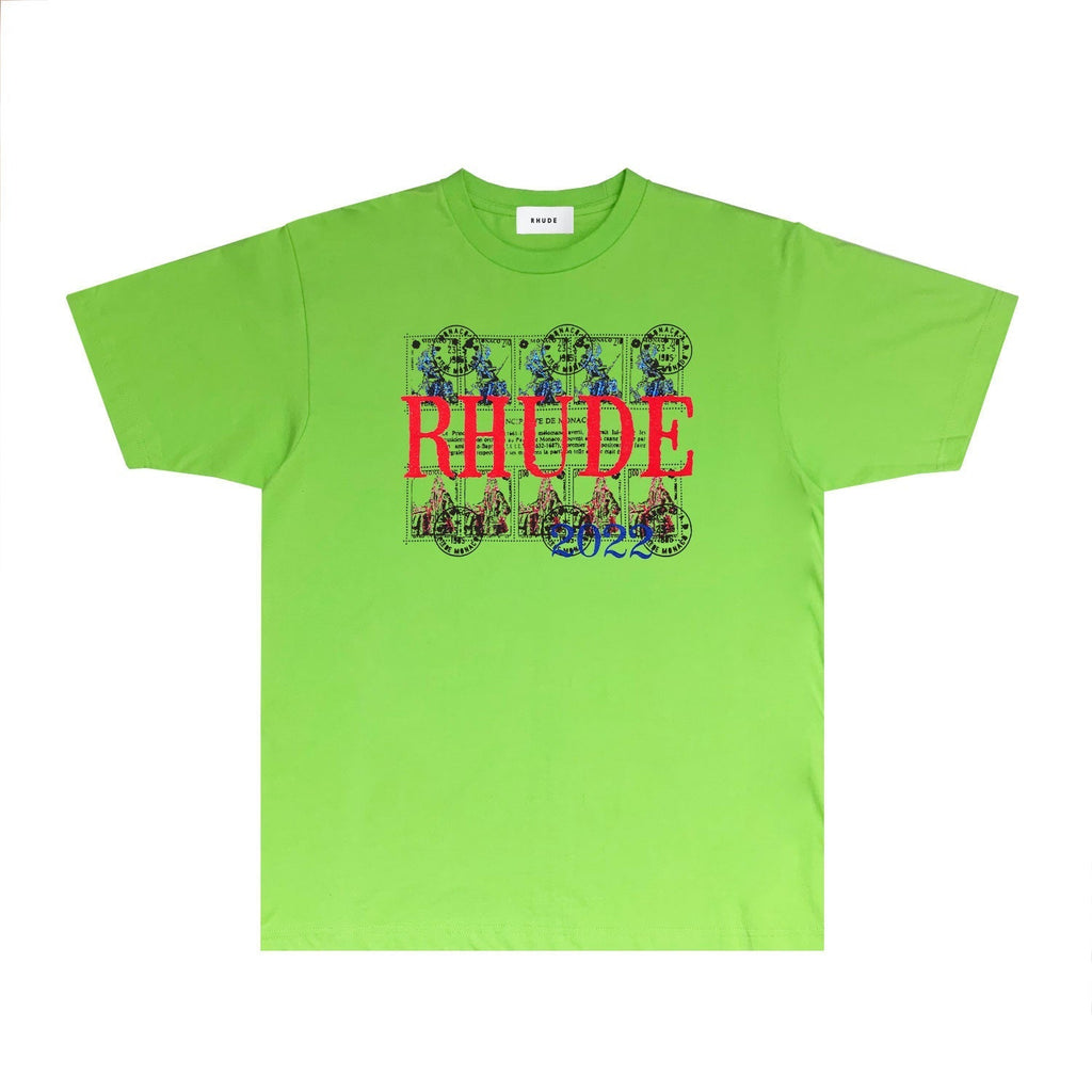 Rhude T-shirts Printed Trendy Pure Cotton