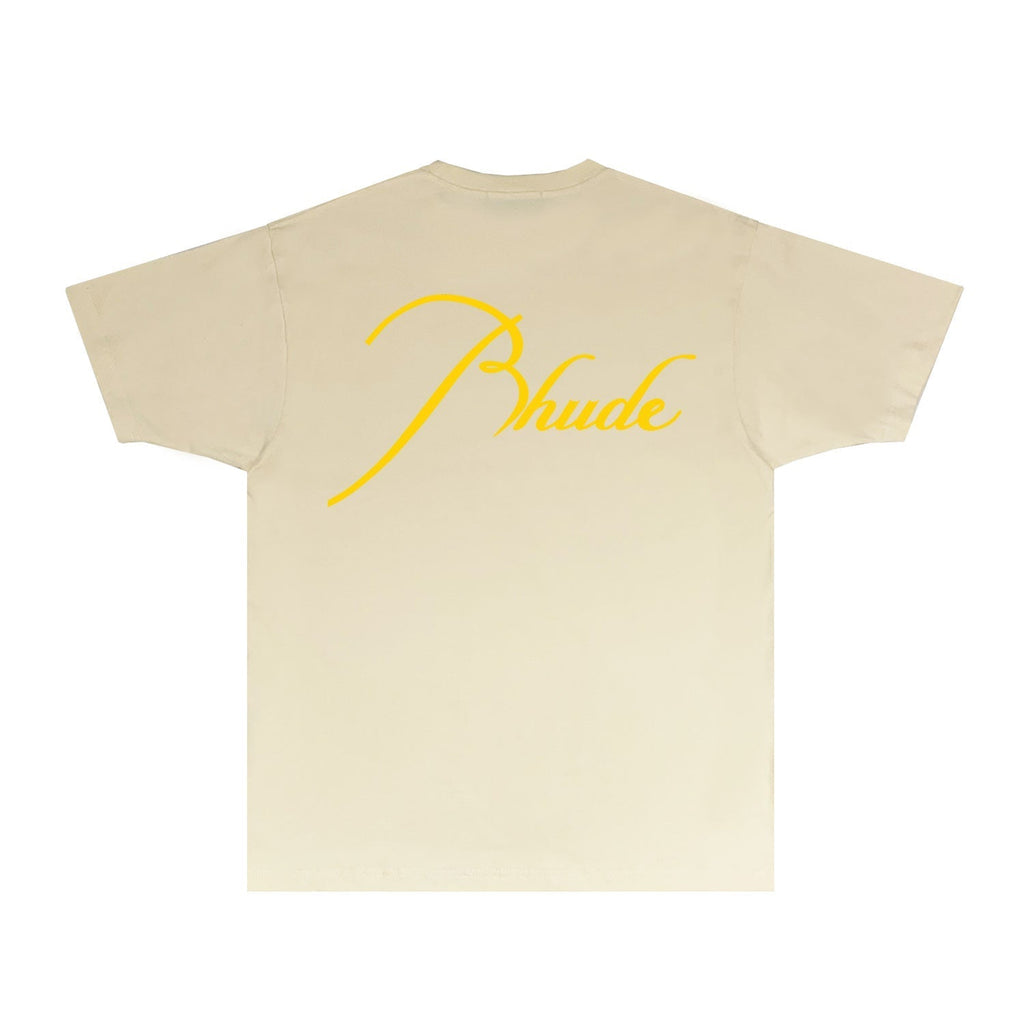 Rhude T-shirts Printed Trendy Pure Cotton