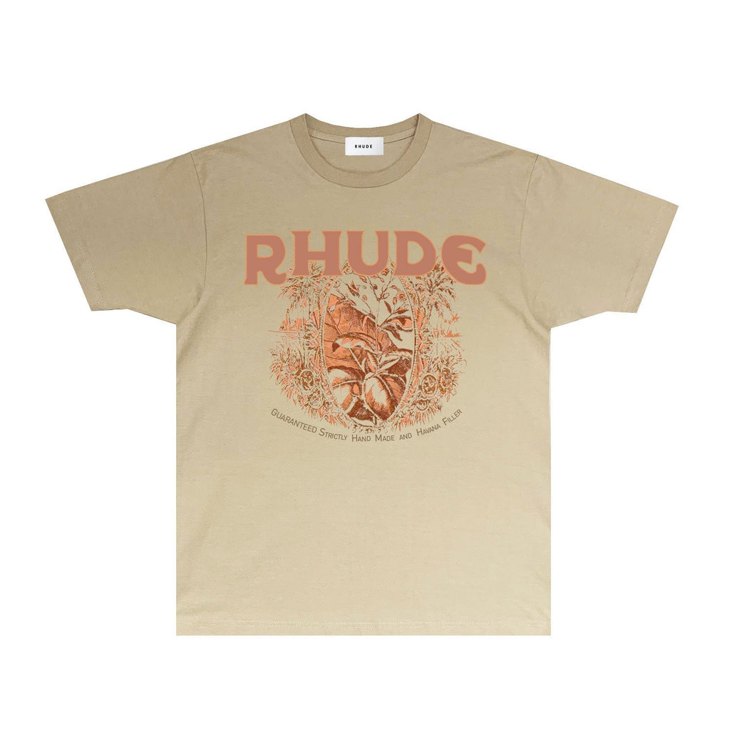 Rhude T-shirts Printed Trendy Pure Cotton