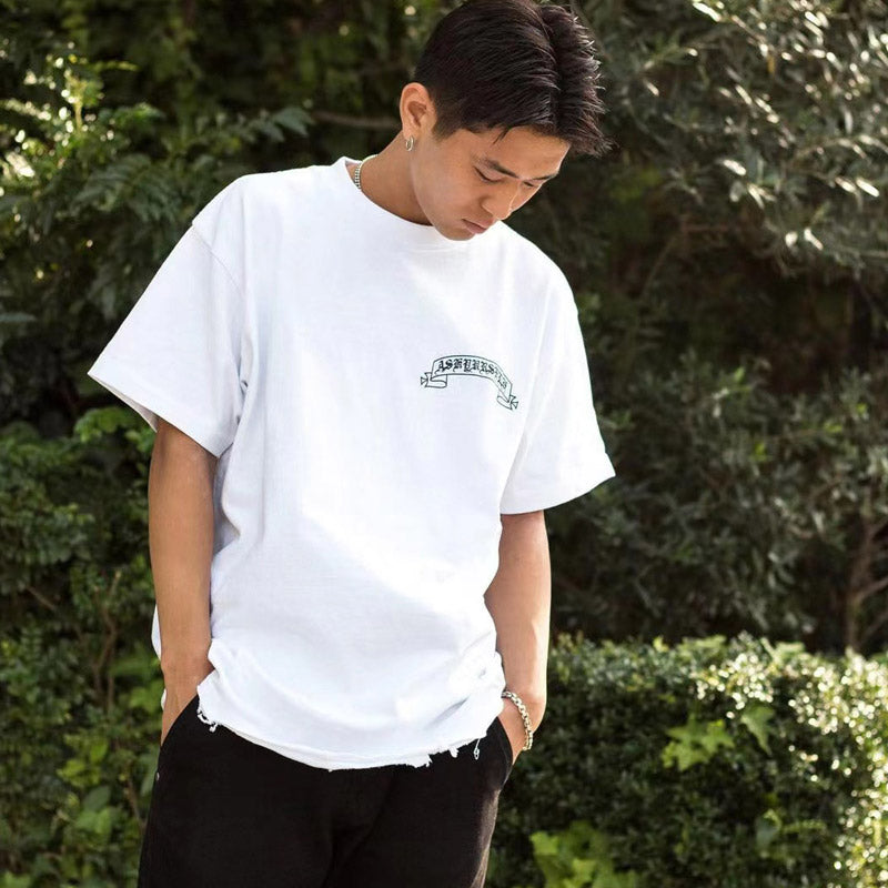 Askyurself T-shirts Loose Men's and Women's Short-Sleeved T-shirt