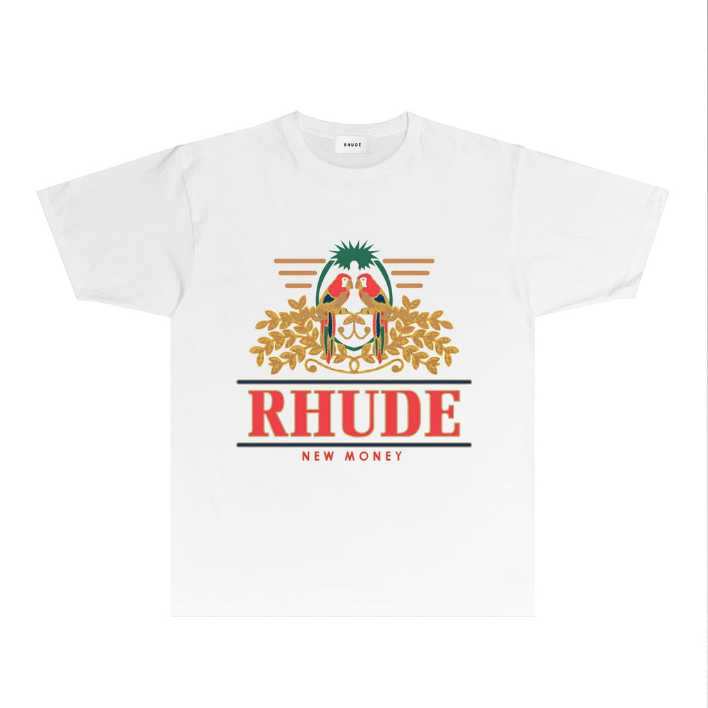 Rhude T-shirts Printed Trendy Pure Cotton