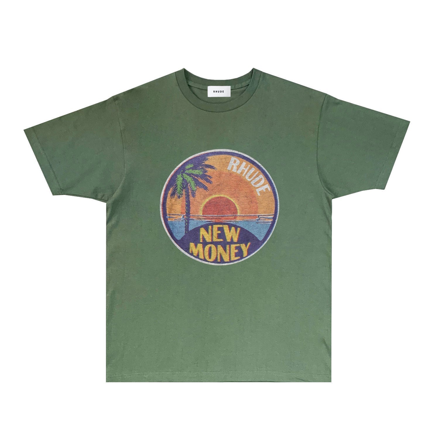 Rhude T-shirts Printed Trendy Pure Cotton