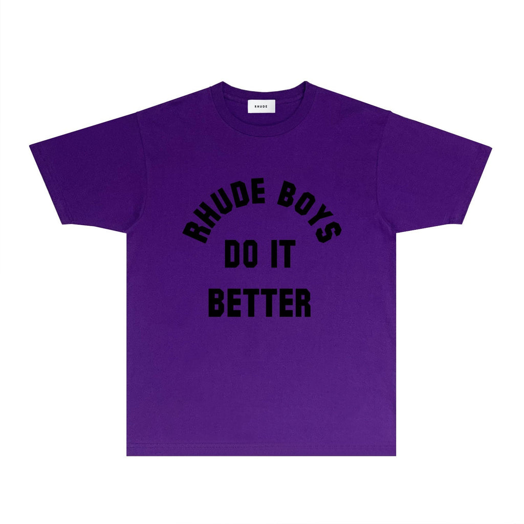 Rhude T-shirts Printed Trendy Pure Cotton