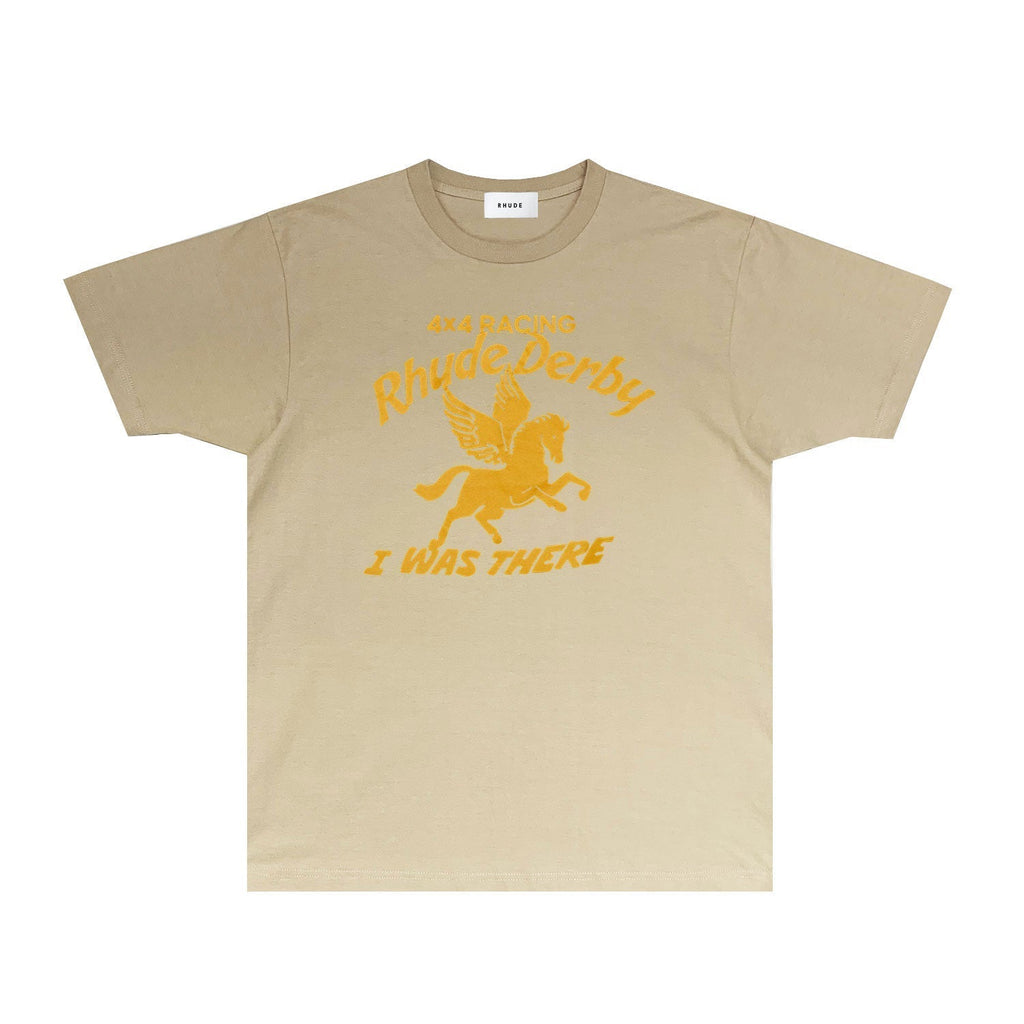 Rhude T-shirts Printed Trendy Pure Cotton