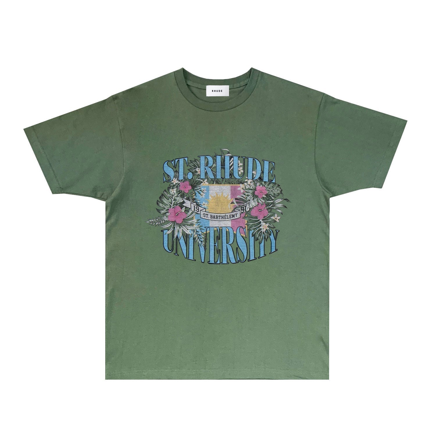 Rhude T-shirts Printed Trendy Pure Cotton